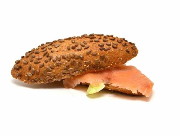 Petit pain Zalm Mosterddragon sausje